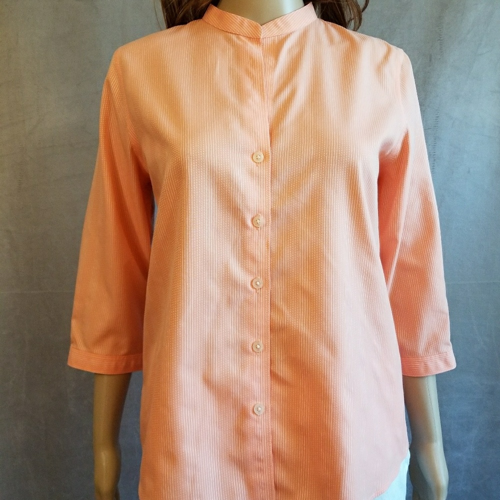 Eddie Bauer mandarin collar blouse, size small